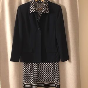 Blue and ivory Max Edition stretchy dress, Large